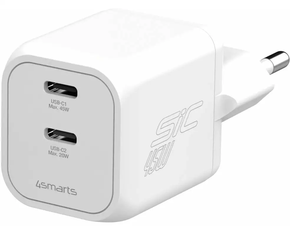4smarts USB-Wandladegerät PDPlug SiC Dual 45W 2C