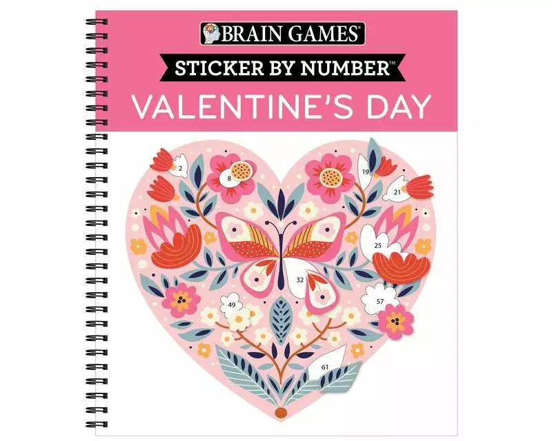 Brain Games - Sticker by Number: Valentine's Day