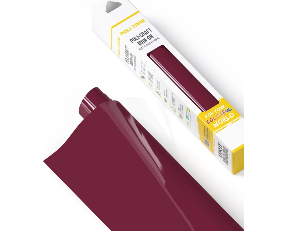 Poli-Tape Aufbügelfolie Poli-Flex turbo, 30.5 x 122 cm, Bordeaux