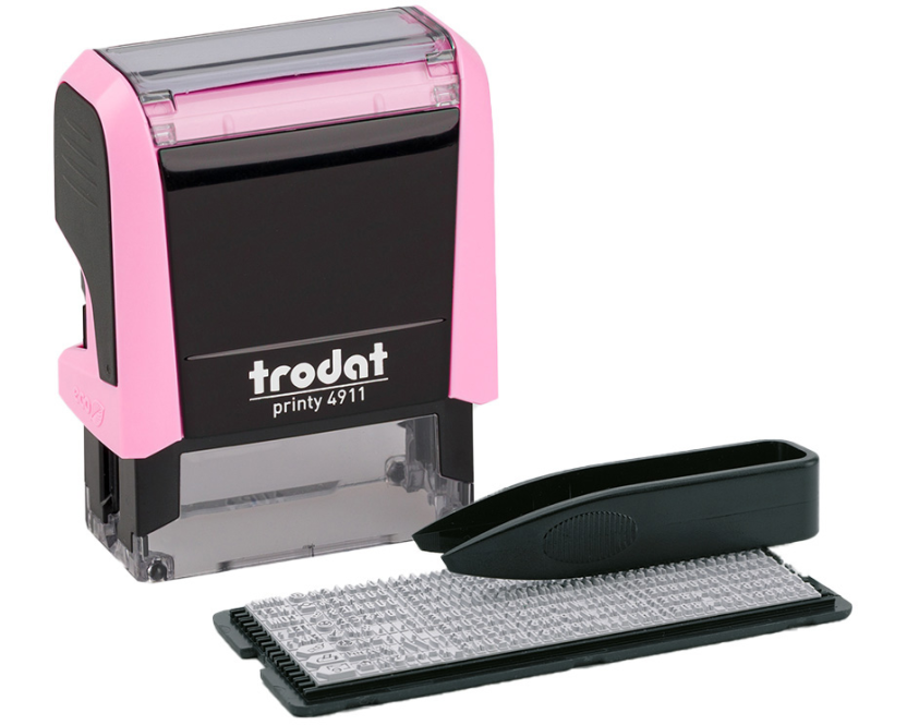 TRODAT Printy 4911 Typo 3 Zeilen Text 180855 pastellrosa