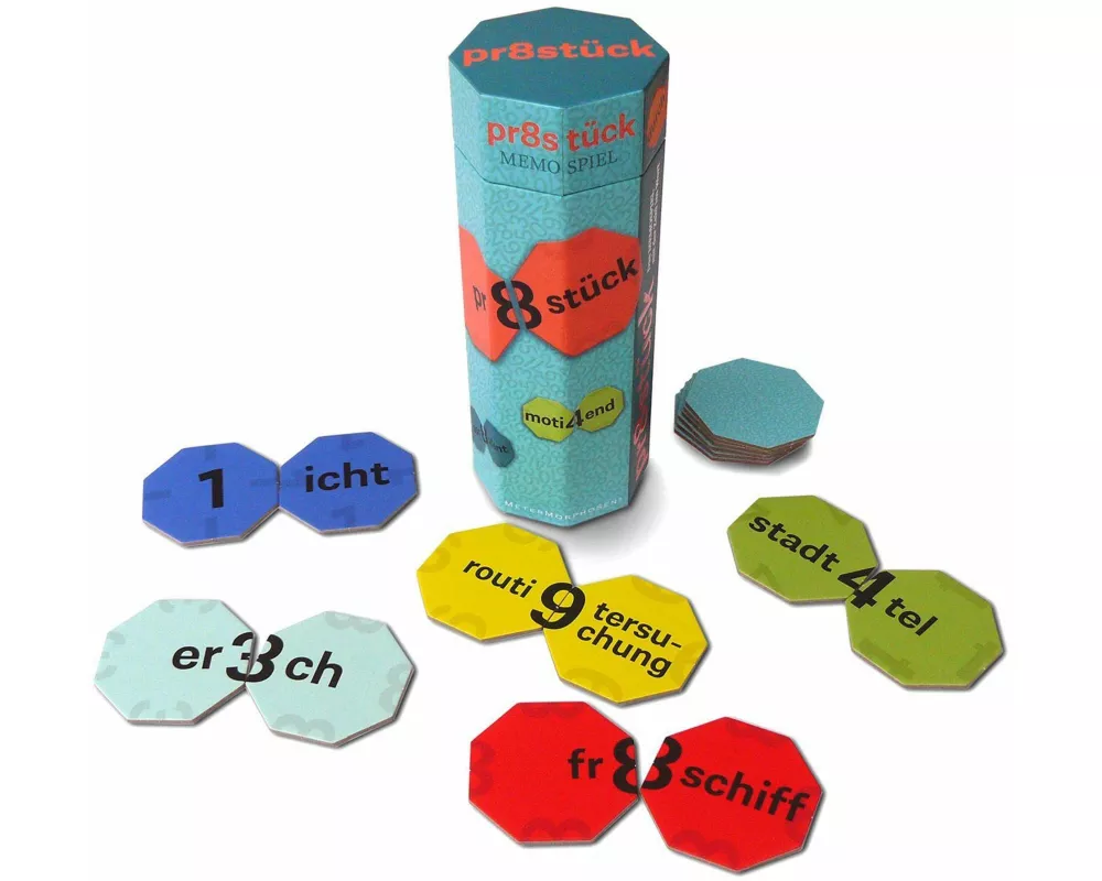 Prachtstück /Pr8stück. Das Memospiel mit der Zahl im Wort