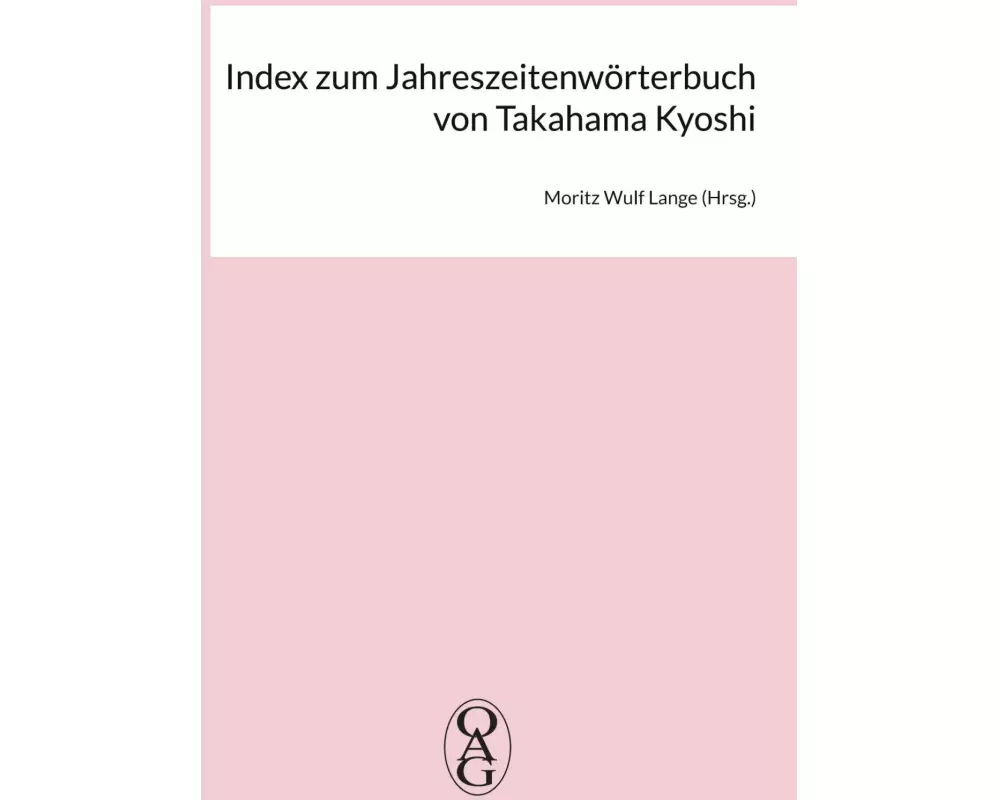 Index zum Jahreszeitenwörterbuch von Takahama Kyoshi