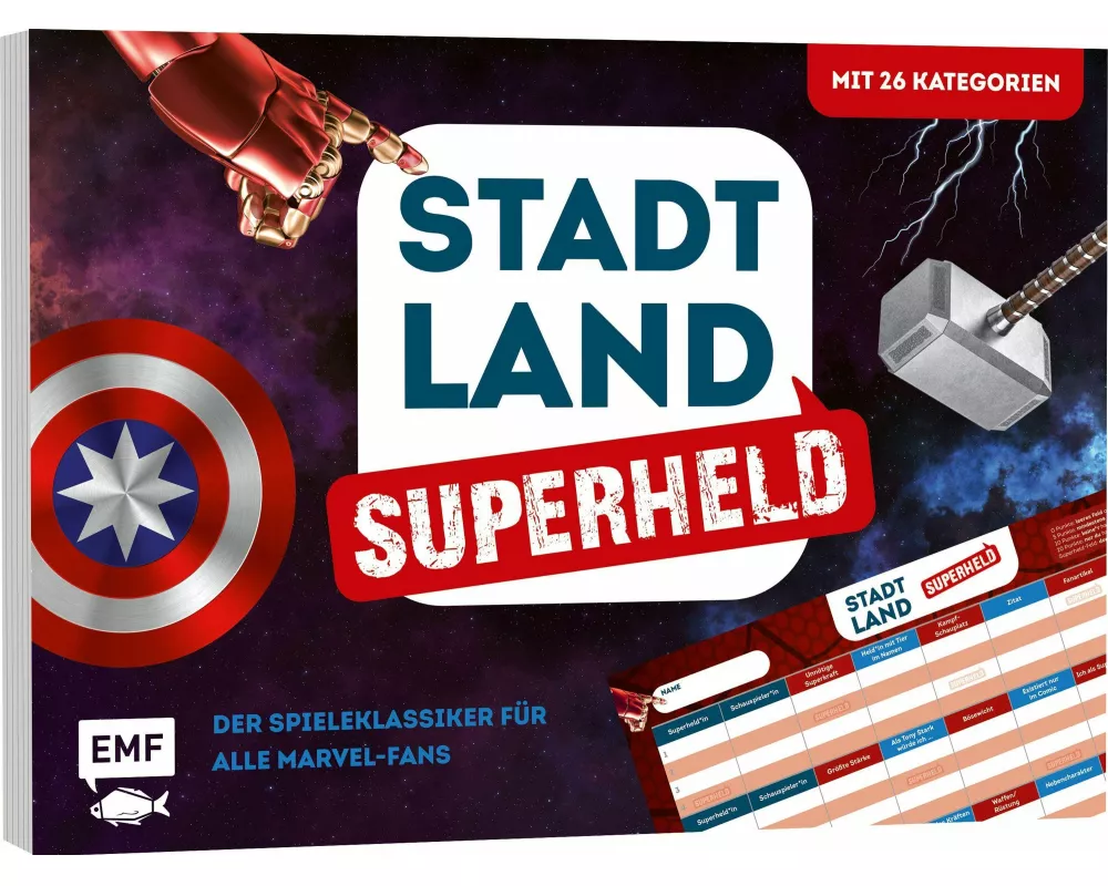 Stadt, Land, Superheld – Der Spieleklassiker für alle Marvel-Fans