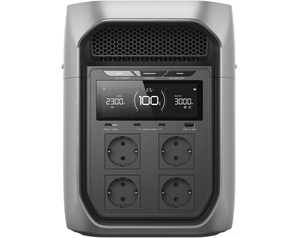 EcoFlow Power Station Delta 3 Max Plus 3000 W Silber, 2048 Wh