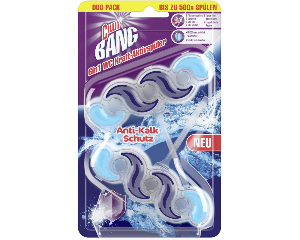 CILLIT BANG WC-Reiniger 6in1 3186736 Duftspüler Anti Kalk 2 Stück
