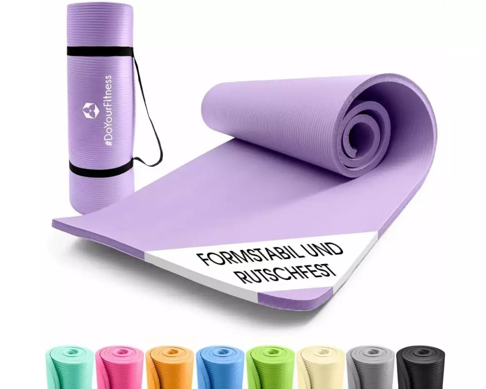 World Fitness Fitnessmatte Yamuna 183 cm x 61 cm, Lila