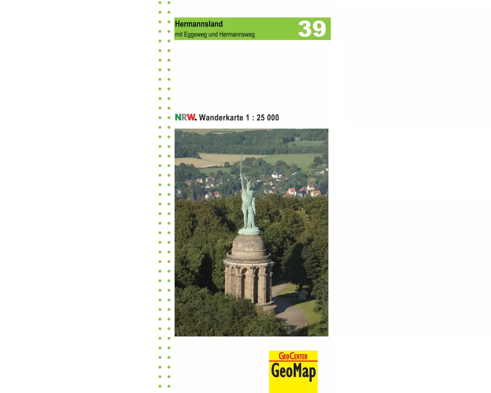 Hermannsland mit Eggeweg und Hermannsweg Blatt 39, topographische Wanderkarte NRW