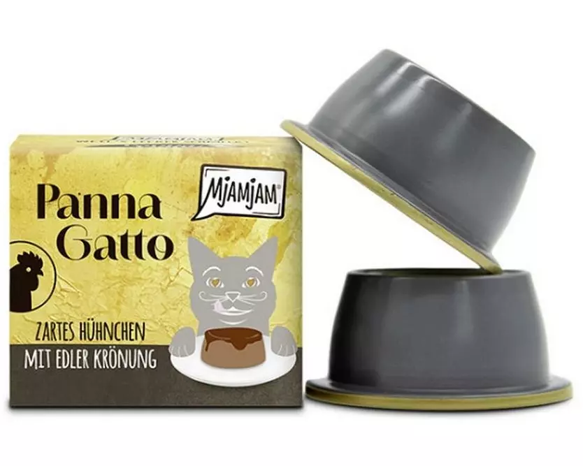 Mjamjam Panna Gatto Hühnchen mit edler Krönung, 2 x 80 g