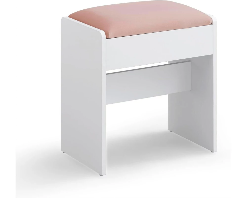 VASAGLE Hocker Mitteldichte Holzfaserplatte (MDF)/Spanplatte, Weiss