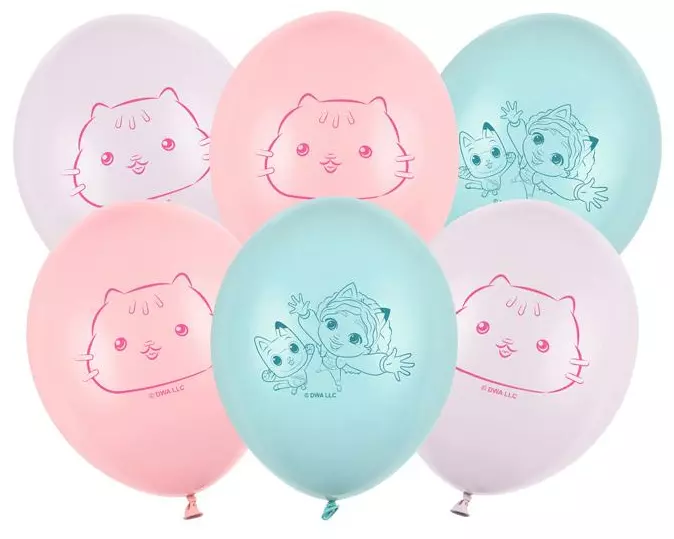 Partydeco Luftballon Gabbys Dollhouse 6 Stück