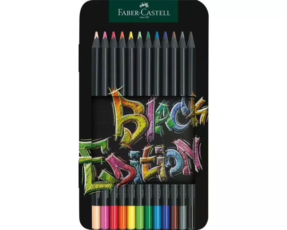Faber-Castell Farbstifte Black Edition 12 Stück