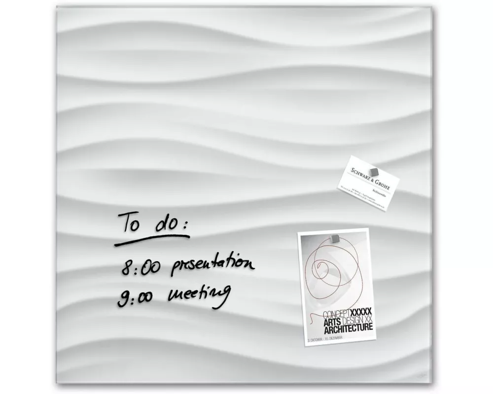 Sigel Magnethaftendes Glassboard Artverum 48 x 48 cm, White-K