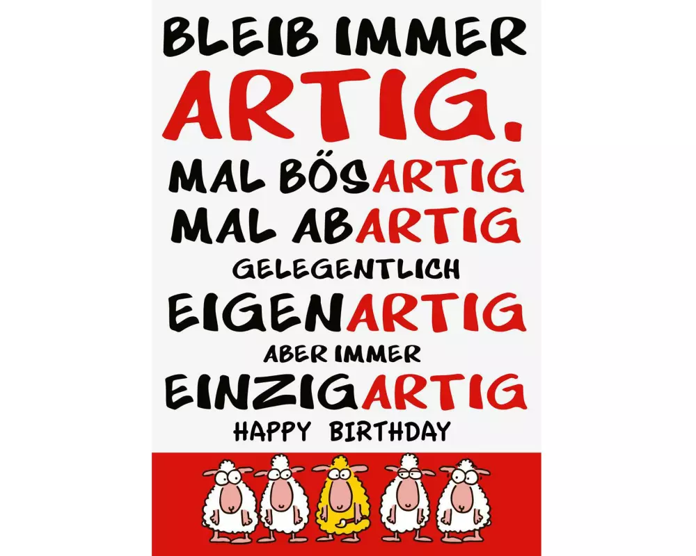 ABC Geburtstagskarte Humor, Maxi