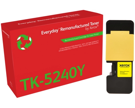 Everyday Remanufactured Everyday Yellow Remanufactured Toner by compatible with Kyocera TK-5240Y, Standard capacity. Colour toner page yield: 3000 pages, Printing colours: Yellow, Quantity per pack: 1 pc(s)