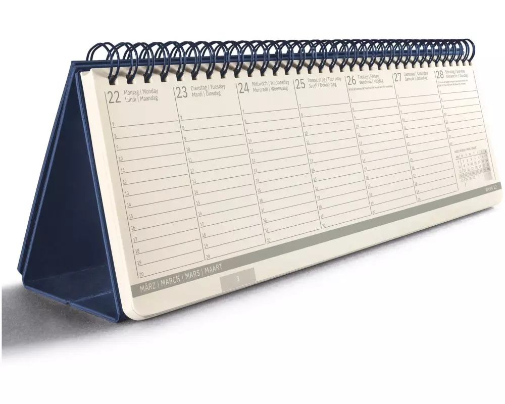 Sigel Tisch-Querkalender Conceptum 2027 30 x 14.3 cm, Dunkelblau