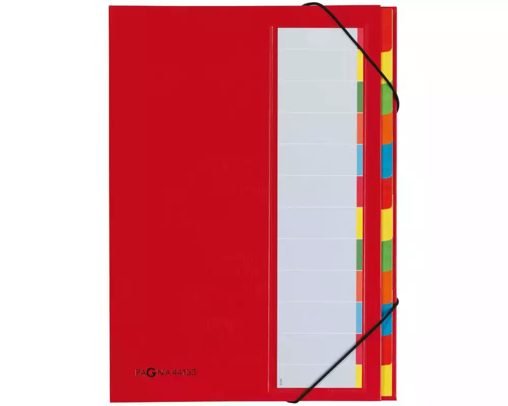 Pagna Ordnungsmappe A4 Premium Rot, 12 Fächer