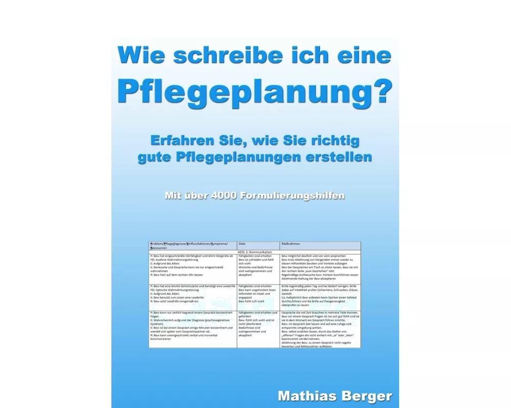 Wie schreibe ich eine Pflegeplanung