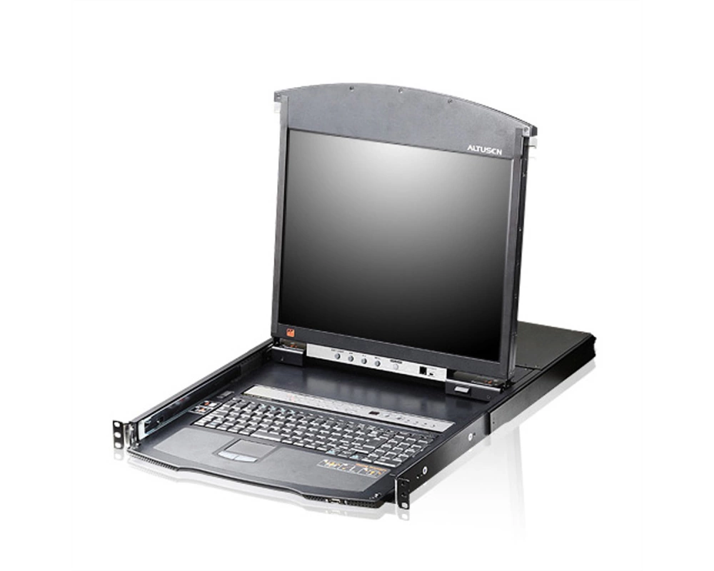 ATEN KL1508AiM KVM Over IP Switch, 8 Port, 43cm LCD, VGA, PS/2-USB, DE-Layout