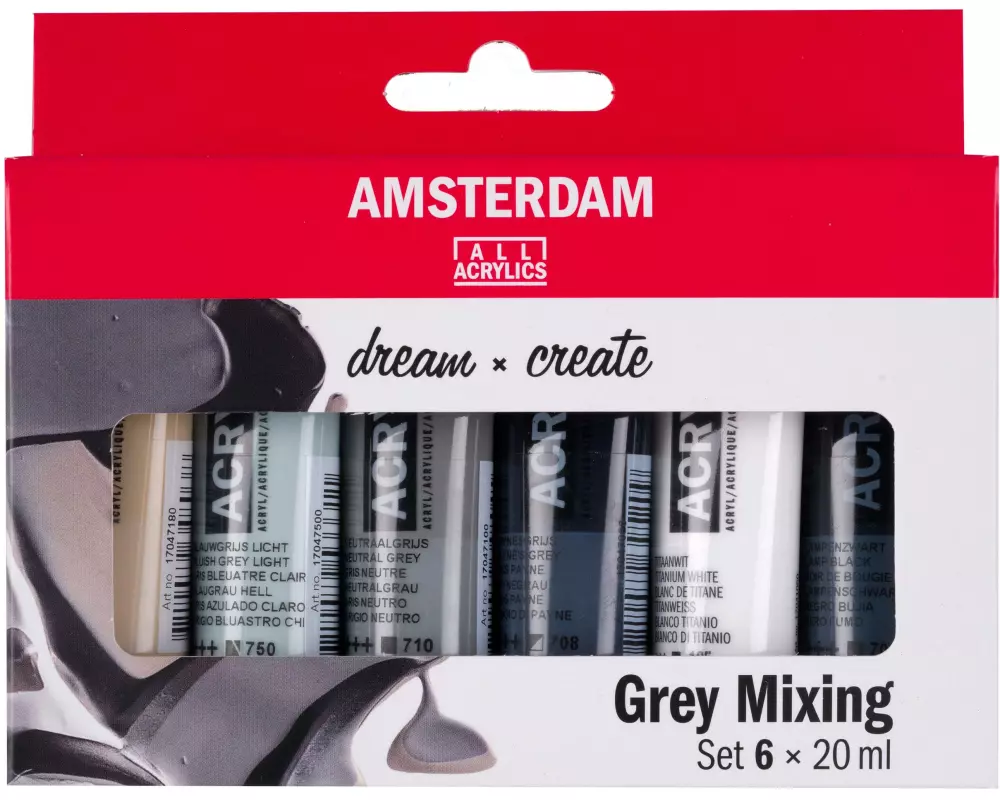 Amsterdam Acrylfarbe Set Grey Mixing 6 Tuben à 20 ml