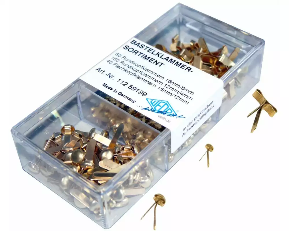 WEDO Rundkopfklammer 18/16/12 mm 240 Stück