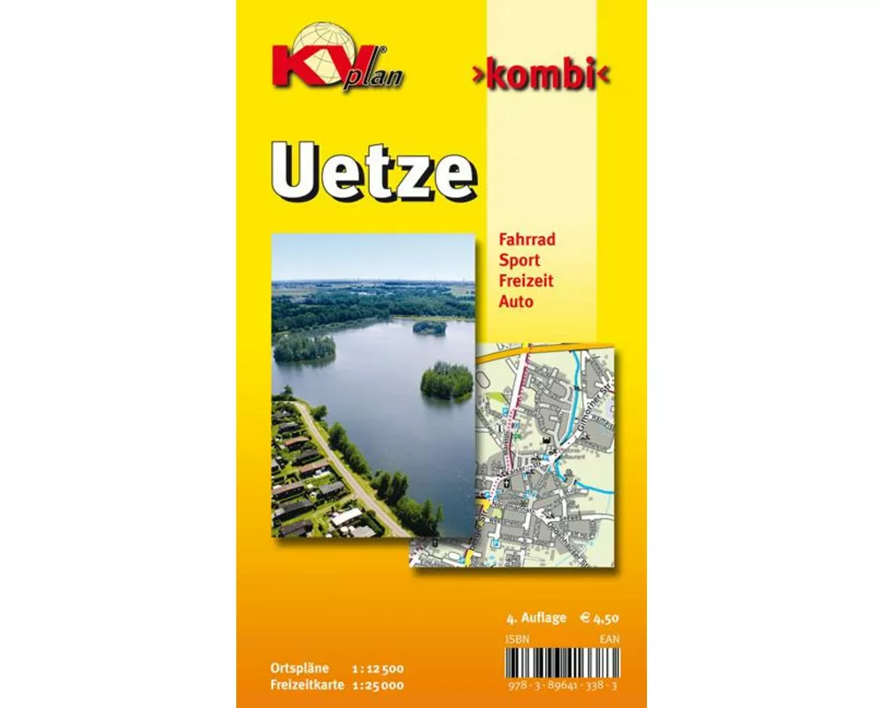 Uetze, KVplan, Radkarte/Freizeitkarte/Stadtplan, 1:25.000 / 1:12.500