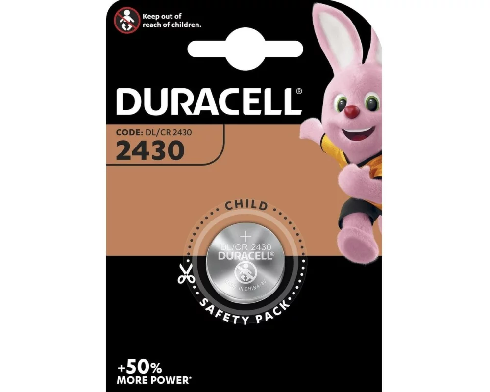 Duracell Knopfzelle Lithium CR2430 , 1 Stück