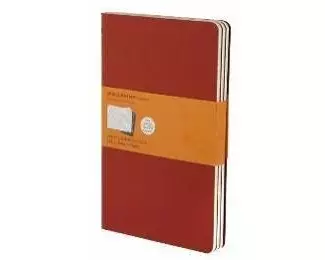 Moleskine Cahier Journal (Set of 3), Large, Ruled, Cranberry Red, Soft Cover (5 x 8.25)