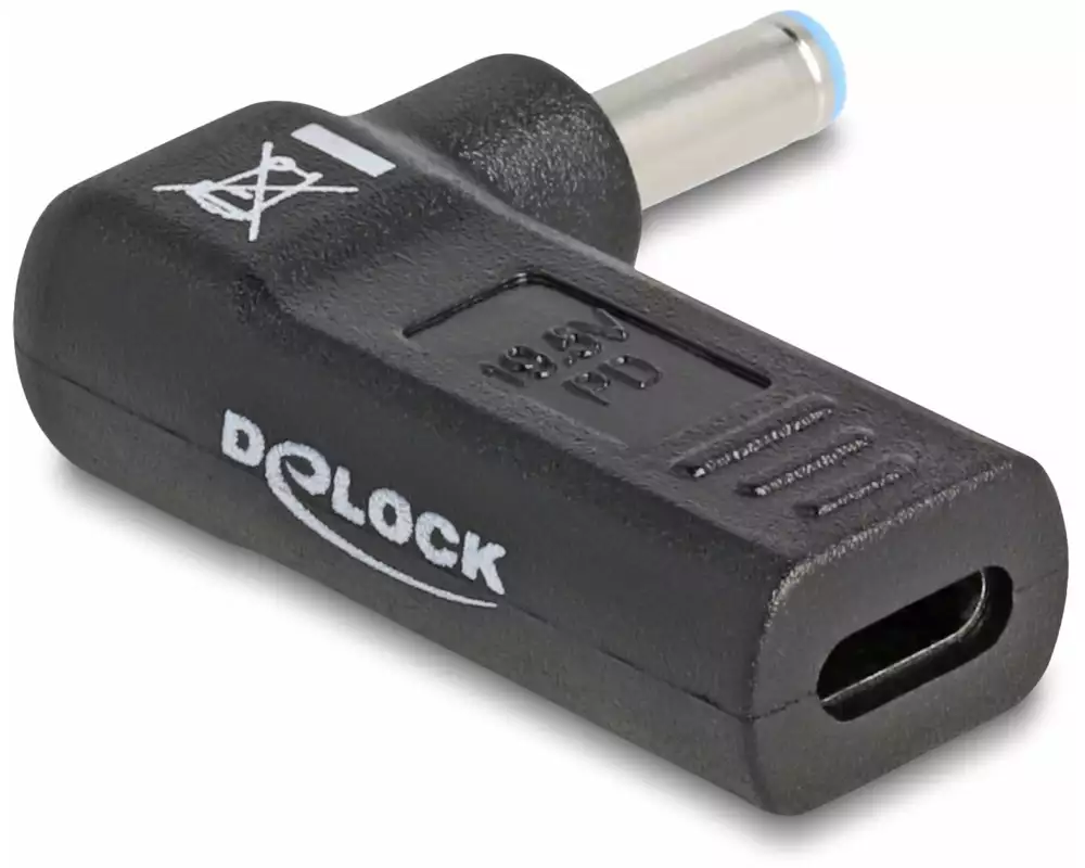 Delock Adapter USB-C zu HP 4.5 x 3.0 mm 90° gewinkelt
