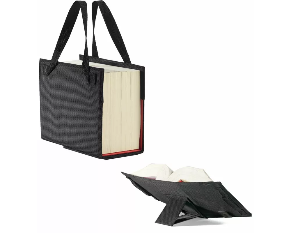 LexSKIN Einband in Gr. L (Sartorius) in Onyx-Schwarz mit ausklappbarer Buchstütze