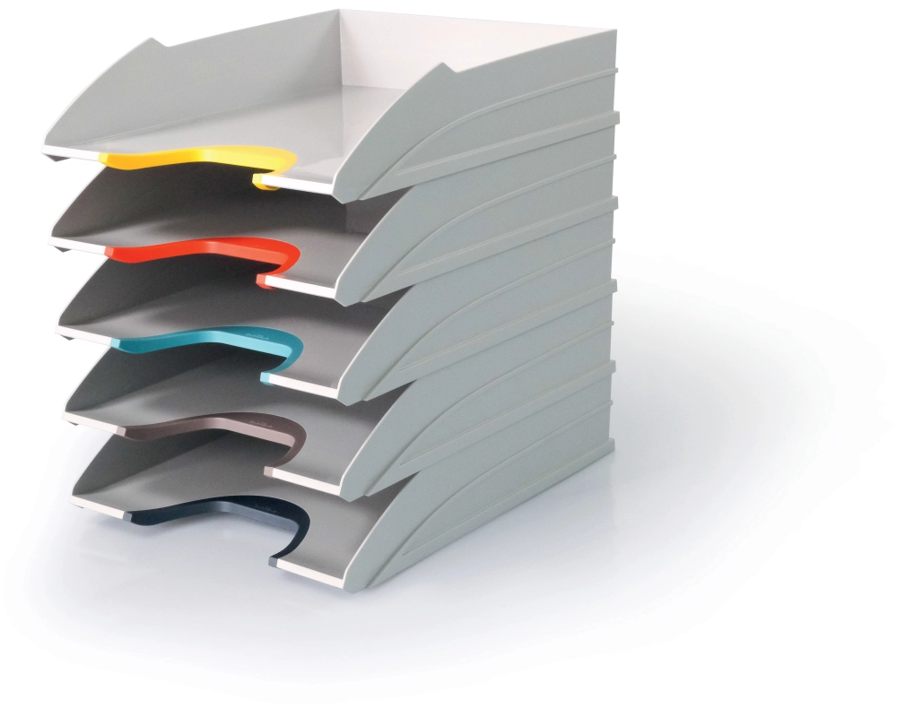 DURABLE Briefkorb-Set Varicolor -C4 770427 weiss / mehrfarbig, 5-teilig