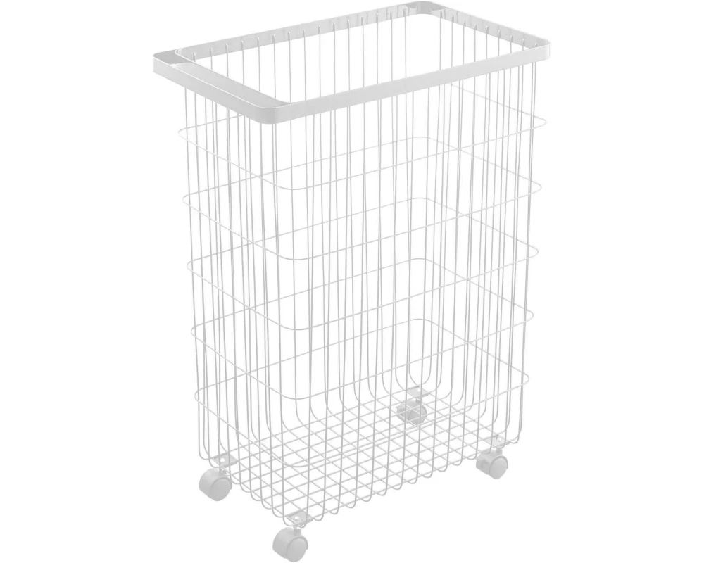 Yamazaki Wäschekorb Tower 50 l, Weiss