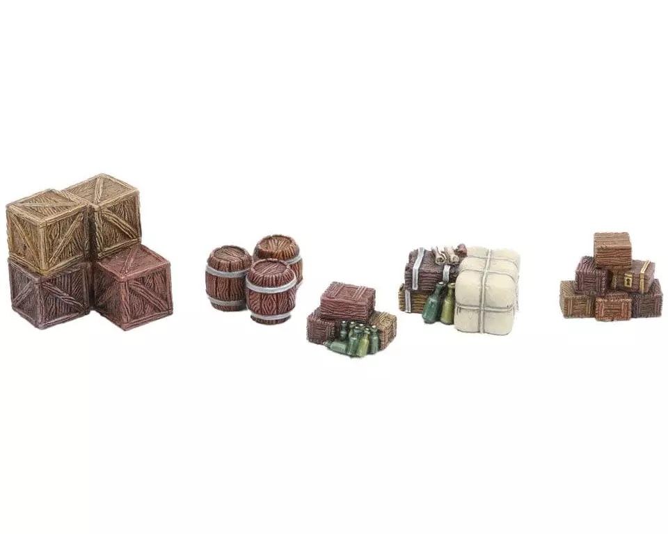 Tabletop Art Zubehör Kisten und Fässerstapel – Set 1 5 Teile