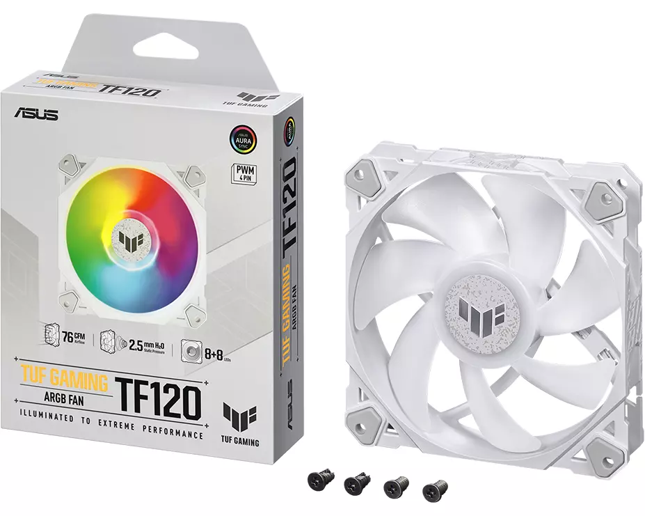 ASUS PC-Lüfter TUF GAMING TF120 ARGB Weiss