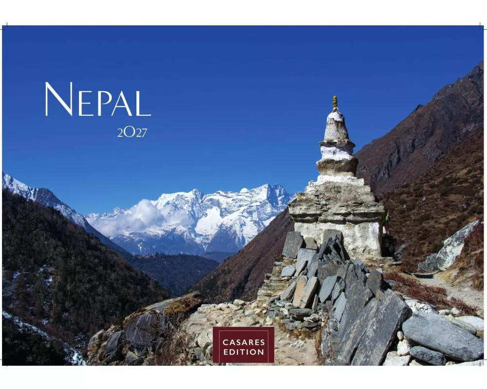 Nepal Kalender 2027 - Wandkalender | Fotokalender Asien 35x50cm Grosses Format - Atemberaubende Fotos der Himalaya-Gipfel, Tempel und heiligen Stätten