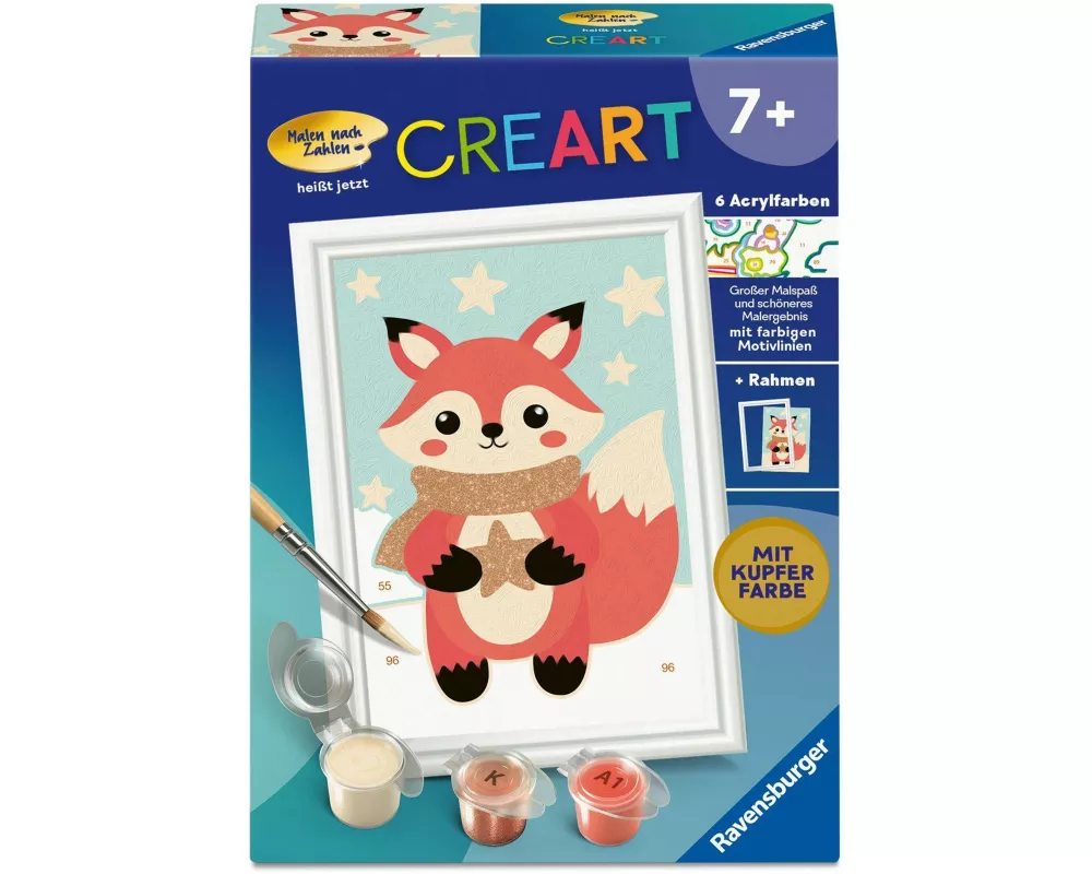 CreArt, Malen nach Zahlen Kinder - Sternen-Fuchs