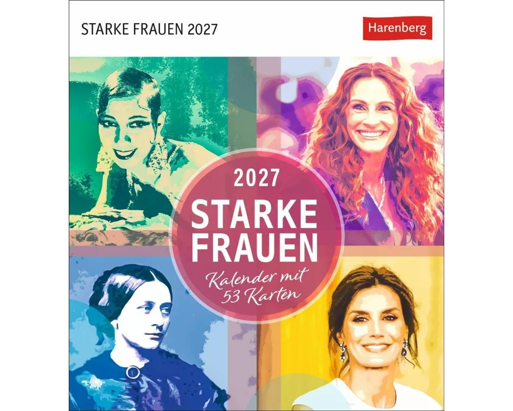 Starke Frauen Postkartenkalender 2027 - Kalender mit 53 Karten