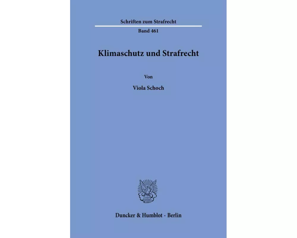 Klimaschutz und Strafrecht
