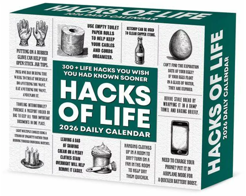 Hacks of Life 2026 5.4 X 6.2 Box Calendar
