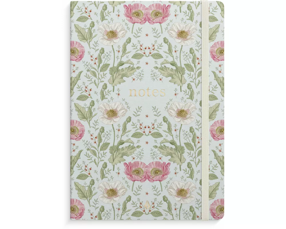 Burde Notizbuch Deluxe A5 blue flower