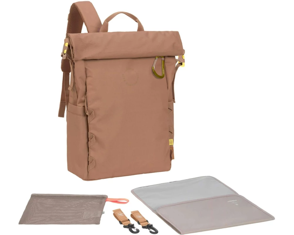 Lässig Wickelrucksack Outdoor Rolltop Almond
