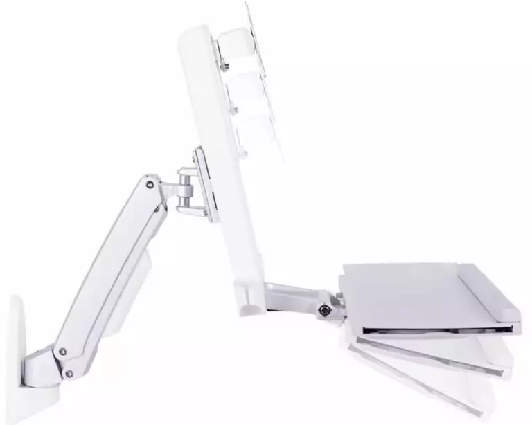 Multibrackets Tischhalterung Workstation Arm Single bis 8 kg – Weiss