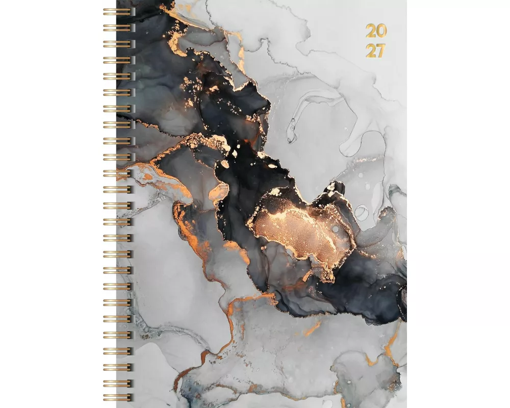 rido/idé 7021407017 Buchkalender Premium Young Line 2027 "Marble" A5, Papier