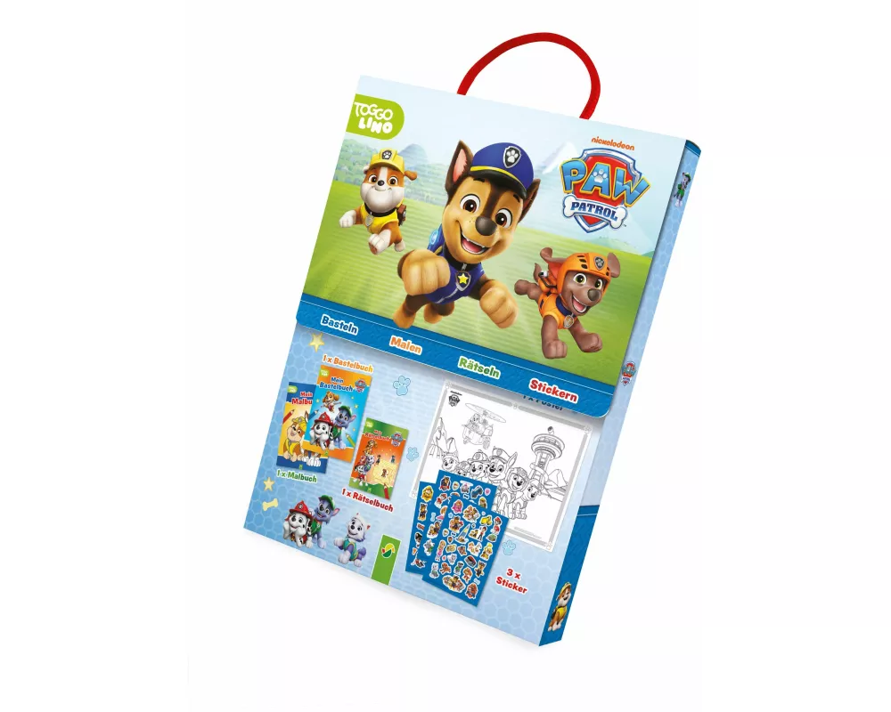 Paw Patrol Spaß-Set I Basteln - Rätseln - Stickern