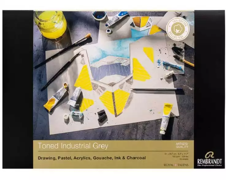Rembrandt Malblock Toned A4, 50 Blatt, Grau