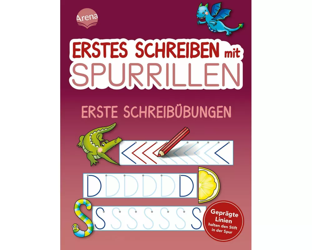 Erstes Schreiben mit Spurrillen. Erste Schreibübungen