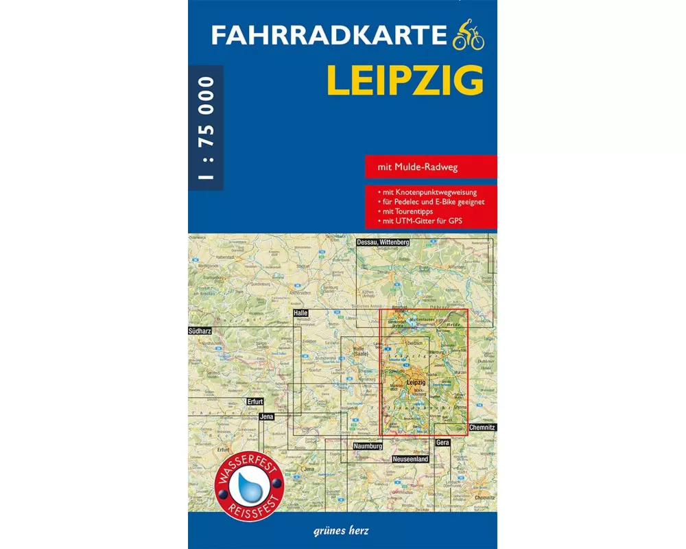 Leipzig 1 : 75 000 Fahrradkarte