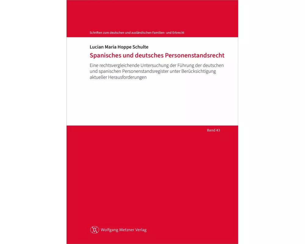 Spanisches und deutsches Personenstandsrecht