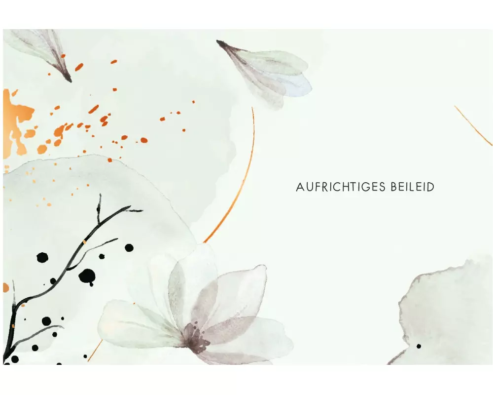 Cart Trauerkarte Blumen 12 x 17 cm