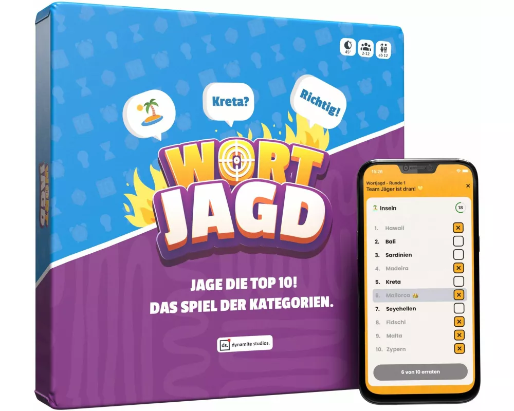 DYNAMITE GAMES - Wortjagd - "Jage die Top 10! Das Spiel der Kategorien."