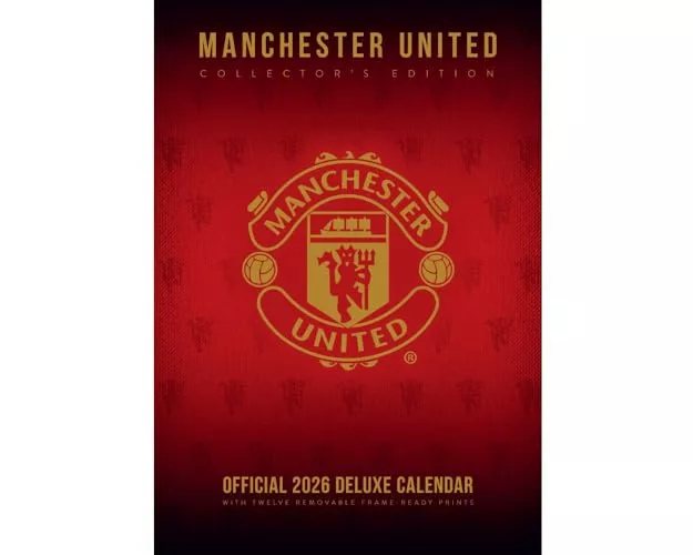 Manchester United Fc 2026 A3 Deluxe Calendar